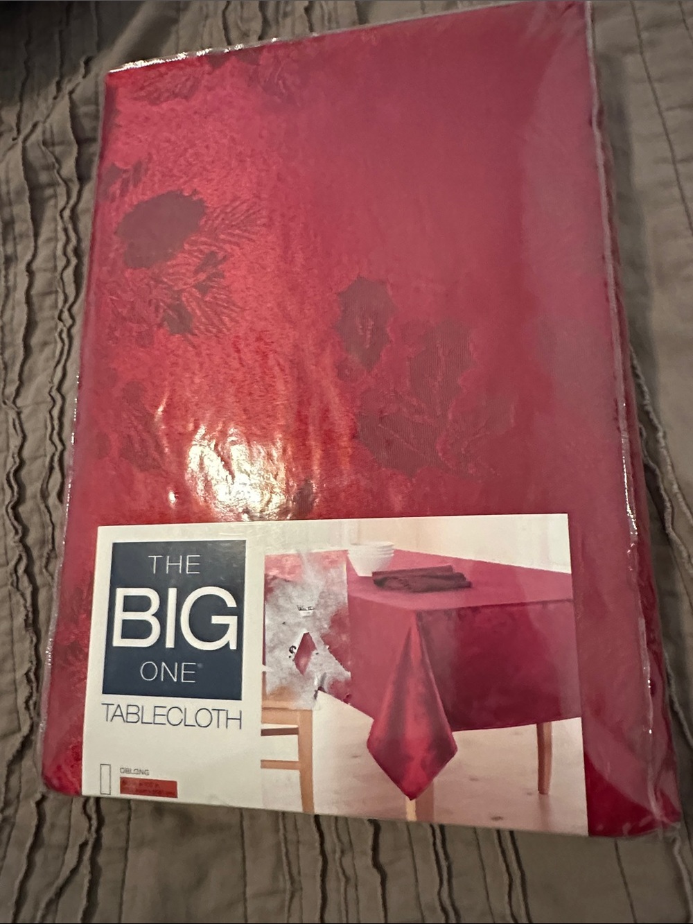 The Big One Red Dining Tablecloth - Solid Festive Cover